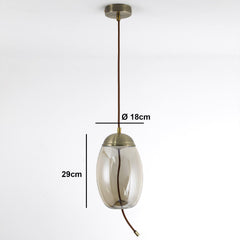 Suspension Odalia Verre Transparent fumé