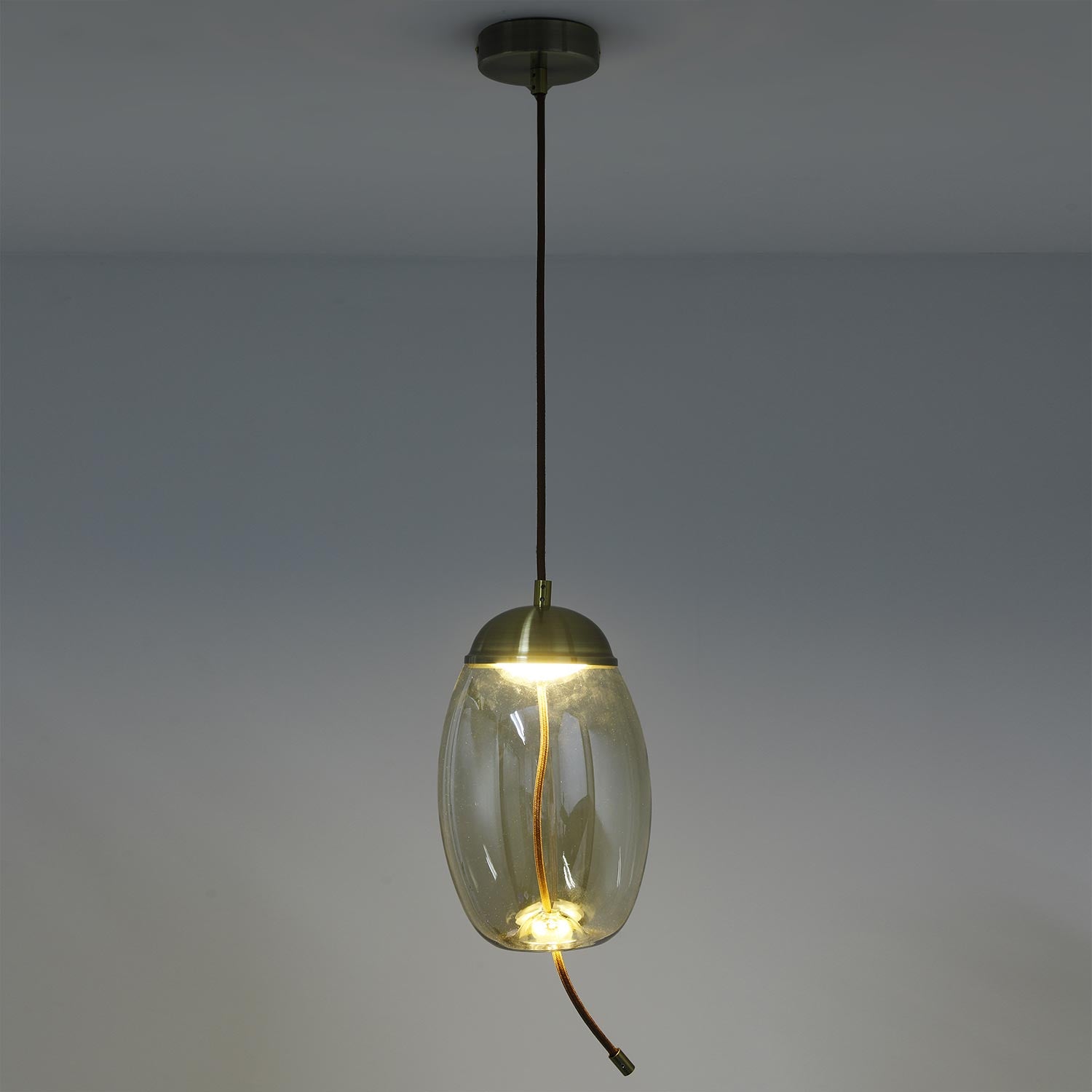 Suspension Odalia Verre Transparent fumé