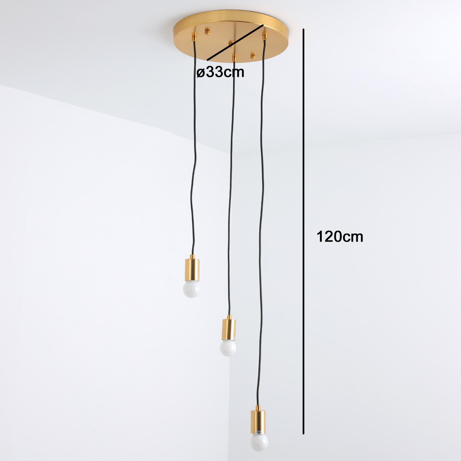 Suspension Triplado Métal Or
