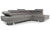 Canapé d'angle avec têtières ajustables en tissu gris
