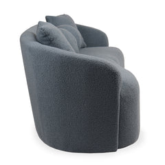 Canapé 3 places Celin en tissu bouclette gris