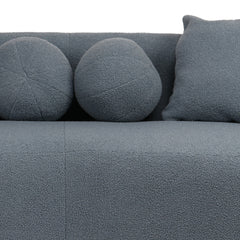 Canapé 3 places Celin en tissu bouclette gris