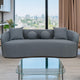 Canapé 4 places Celin XL tissu bouclette gris design incurvé