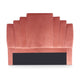Tête de lit Avera velours rose 140 cm