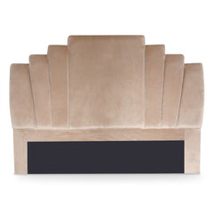 Tête de lit en velours Avera 160 cm taupe