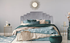 Tête de lit Avera velours 180 cm argent