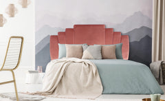Tête de lit Avera velours rose 180 cm