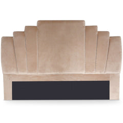Tête de lit en velours taupe Avera 180 cm