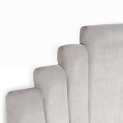 Tête de lit Avera velours 180 cm argent