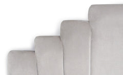 Tête de lit Avera velours 180 cm argent