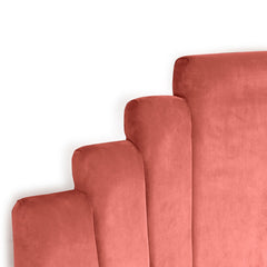 Tête de lit Avera velours rose 180 cm