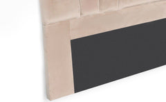 Tête de lit en velours taupe Avera 180 cm