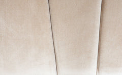 Tête de lit en velours taupe Avera 180 cm