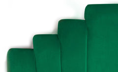 Tête de lit Avera velours vert 180 cm