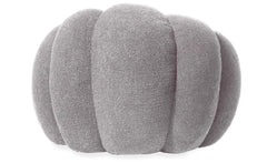 Fauteuil coquillage Basha tissu bouclette gris