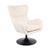 Fauteuil pivotant en velours côtelé beige