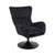 Fauteuil pivotant en velours côtelé noir