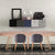 Table extensible ronde Atlon chêne clair pieds or