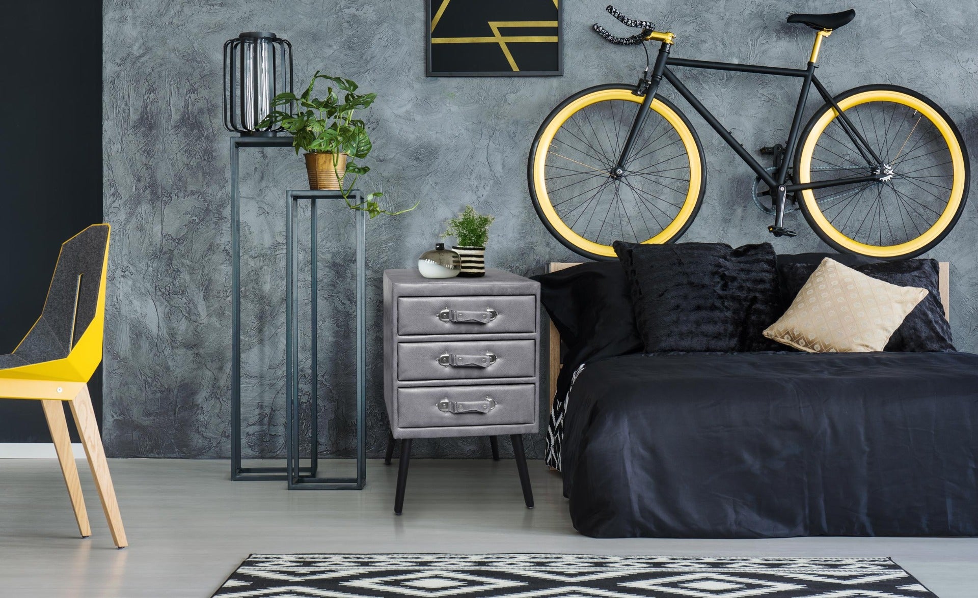 Commode 3 tiroirs Bardo Simili P.U. Gris