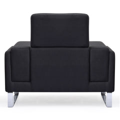 Fauteuil Barth tissu Noir de dos