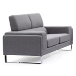 Canapé 2 places en tissu gris clair