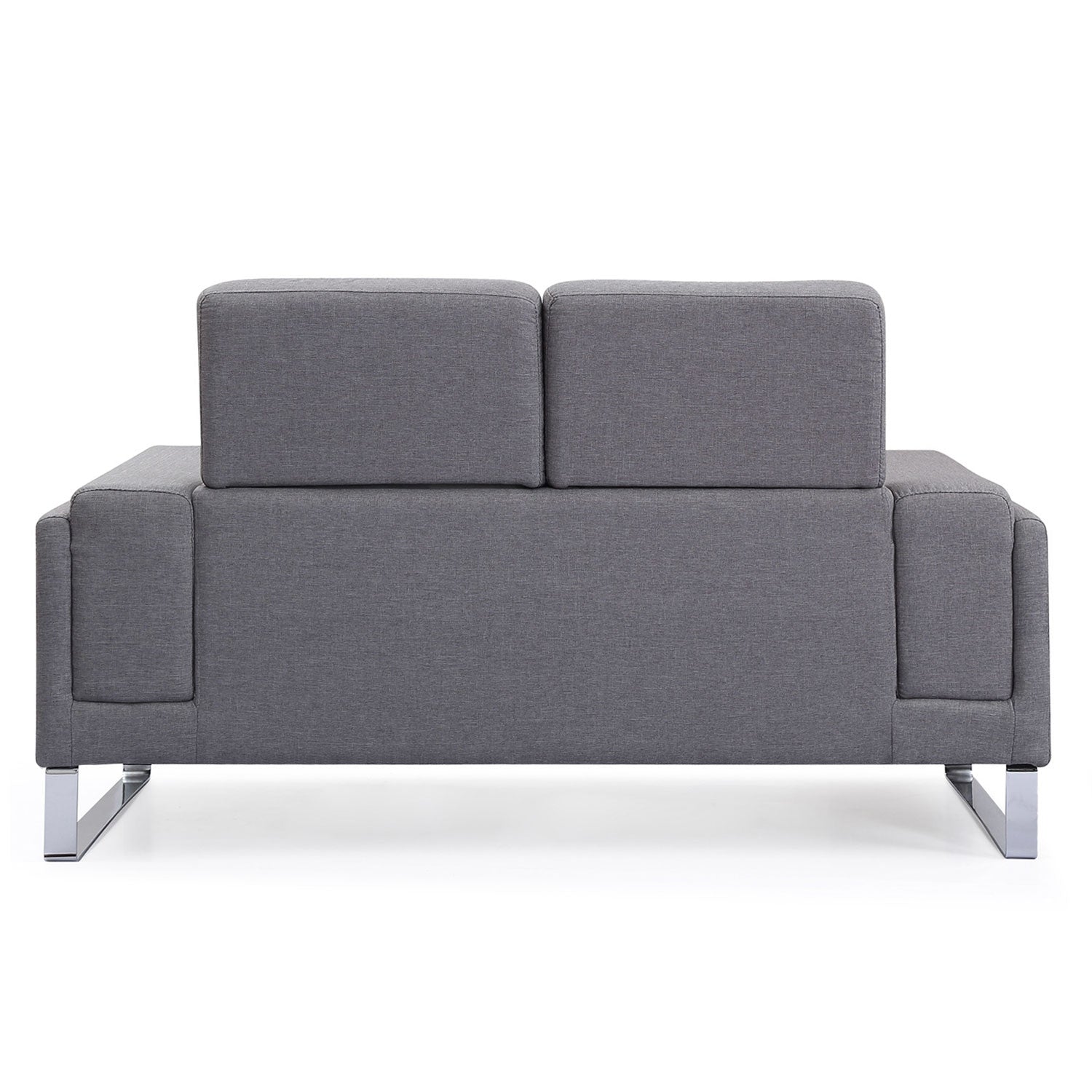 Canapé Barth 2 places en tissu Gris clair de dos