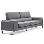 Canapé 3 places Barth en tissu gris clair