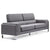 Canapé 3 places Barth en tissu gris clair