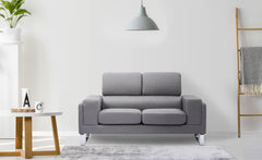 Canapé Barth 2 places en tissu Gris clair
