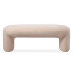 Banquette 110 cm en tissu bouclette beige