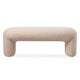 Banquette 110 cm en tissu bouclette beige