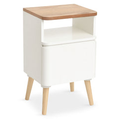 Table de chevet Amagta scandinave blanc et bois