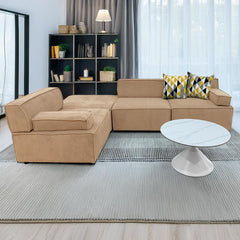 Canapé modulable Benoit Velours côtelé Beige