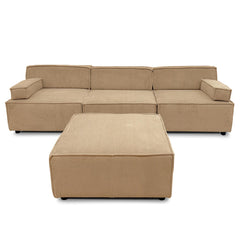 Canapé modulable Benoit Velours côtelé Beige