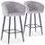 Lot de 2 chaises de bar velours Asil argent
