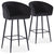 Lot de 2 chaises de bar Bobby en velours noir