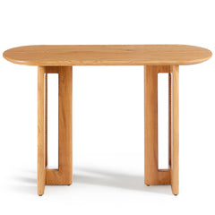 Console cannage 40x120cm Cidis chêne et rotin