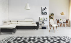 Lot de fauteuils Aimles scandinaves en bois noisette et blanc