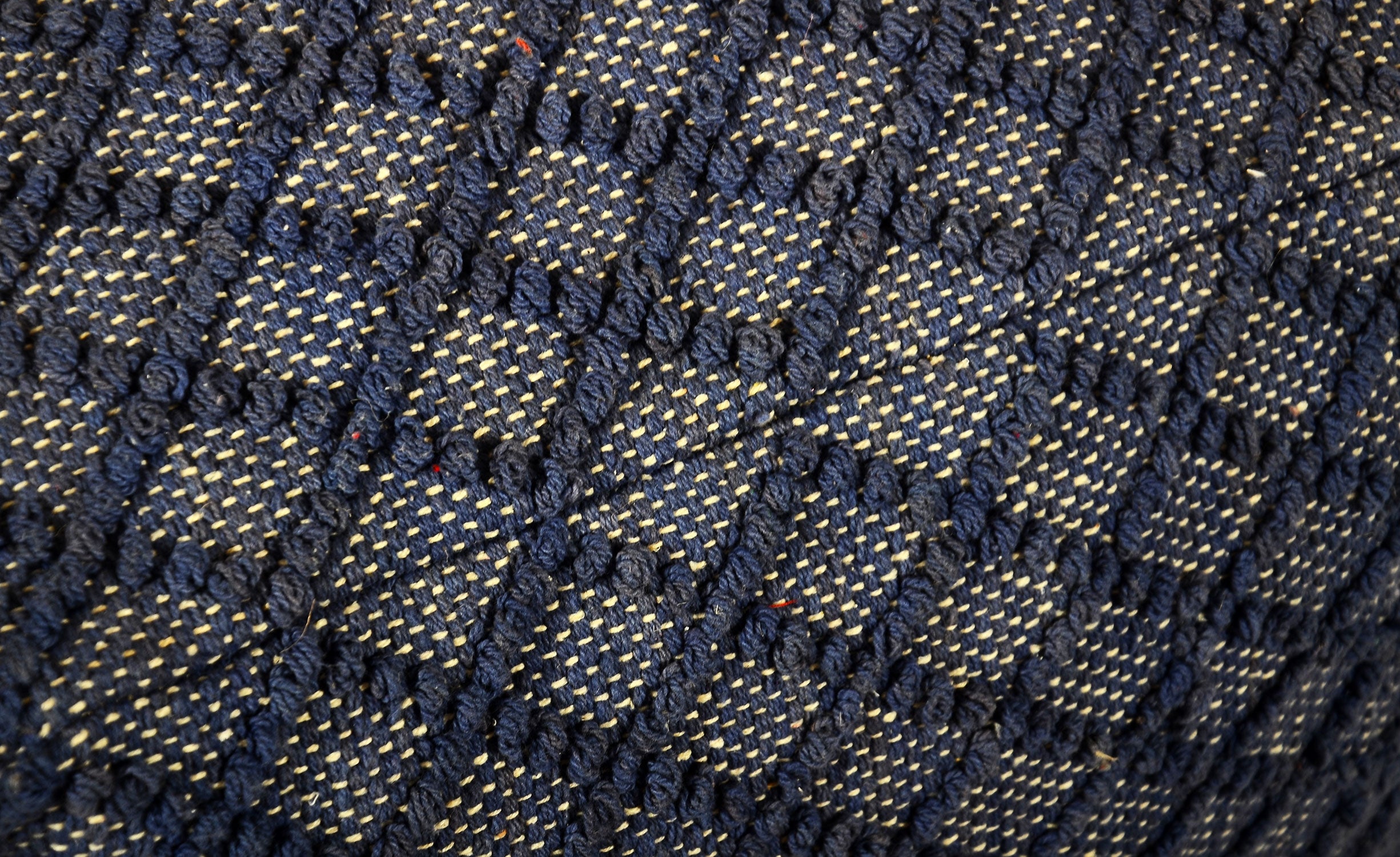 Pouf Bruges Tissu Bleu