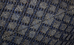 Pouf Bruges Tissu Bleu