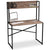 Bureau avec étagère industrielle Buzelin 100x50 cm chêne