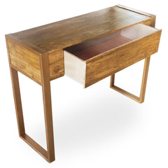 Bureau Polomia 1 tiroir Bois et Or