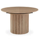 Table ronde extensible bois Sonoma 120-160 cm avec pied central colonne