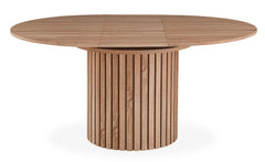 Table ronde extensible pied central style colonne Burkina 120-160cm Bois Sonoma