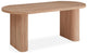 Table ovale en bois sonoma avec pieds en colonnes