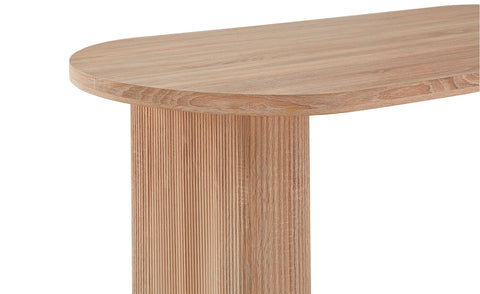 Table ovale Burundi avec pieds design style colonnes Bois Sonoma