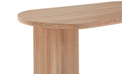 Table ovale Burundi avec pieds design style colonnes Bois Sonoma