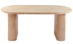 Table ovale Burundi avec pieds design style colonnes Effet travertin Beige