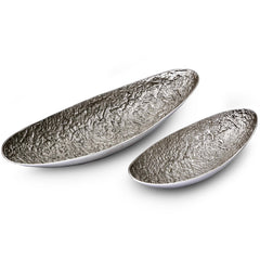 Set de 2 plateaux Camilla nickel
