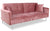 Canapé clic-clac 3 places velours rose